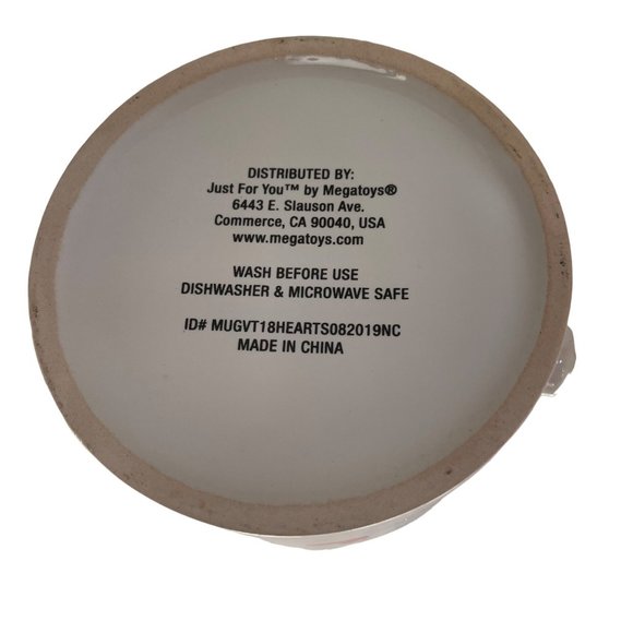 Megatoy HEARTS SWIRLS Mugs Cups Valentines Day Sweetheart Love Coffee Tea Cocoa - Picture 6 of 7